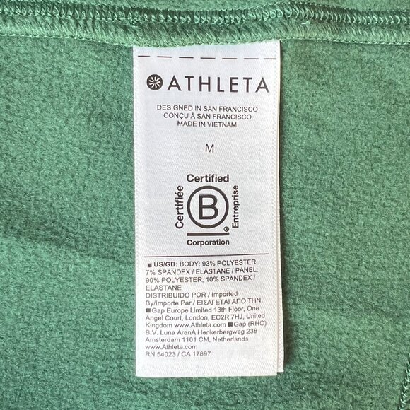 ATHLETA Unstoppable Fleece Full Zip Jacket Size Medium Trillium Green NWT 818765 - Picture 15 of 16